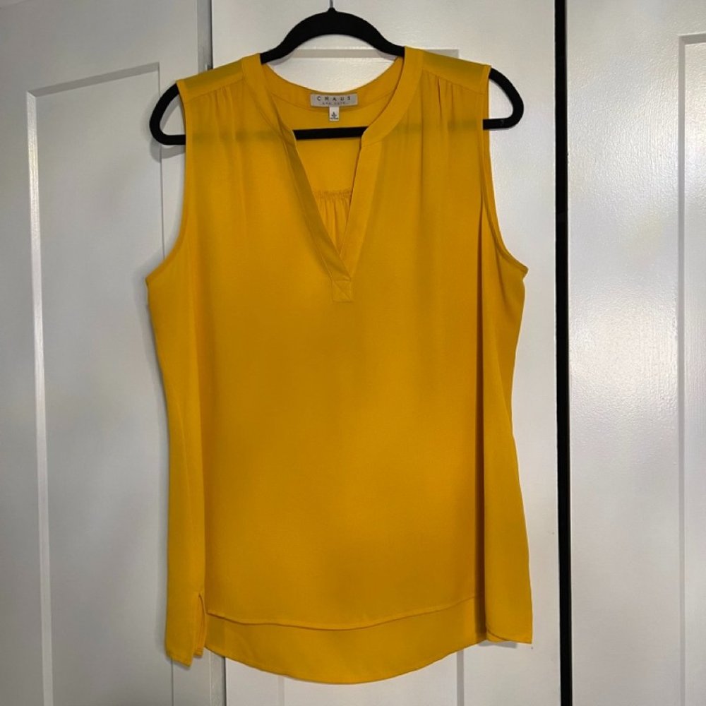 EUC Chaus Marigold Yellow Sleeveless Blouse